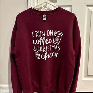Coffee & Christmas Cheer Sweatshirt Adult Medium